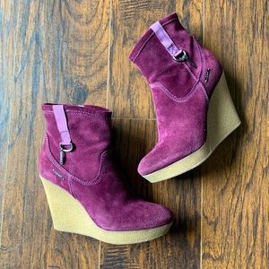 DIESEL Ankle Suede Wedge Booties Size 10 (EU 41)